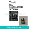 round brass decorative prong studs for shoes (SR0401/4mm)